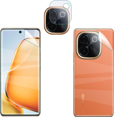 Vatsin Front and Back Screen Guard for iQOO Z9s Pro, Ultra Thin Hydrogel Soft TPU Screen Guard for iQOO Z9s Pro [With Rear Camera Lens Guard](Pack of 3)