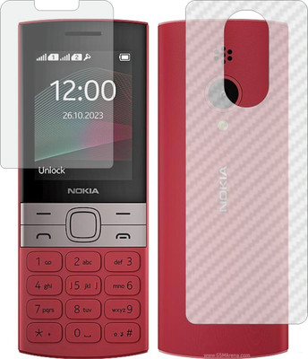 TELTREK Front and Back Screen Guard for Nokia 150 2023 (Matte Front & Carbon Fiber Back Skin Combo)(Pack of 2)