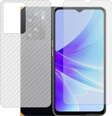 ZINGTEL Front and Back Screen Guard for OPPO A77S (Front Matte Finish & Back 3d Carbon Fiber)(Pack of 2)