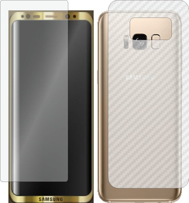 MOBART Front and Back Screen Guard for SAMSUNG GALAXY S8 EDGE (Front Matte Finish & Back 3d Carbon Fiber)(Pack of 2)