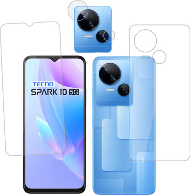 Ten To 11 Front and Back Screen Guard for Tecno Spark 10 5G, Tecno Spark 10 5G [With Rear Camera Lens Guard](Pack of 3)