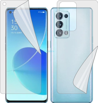 Fasheen Front and Back Screen Guard for OPPO RENO 6 PRO 5G (Edge To Edge TPU Covers Curved Edges)(Pack of 2)