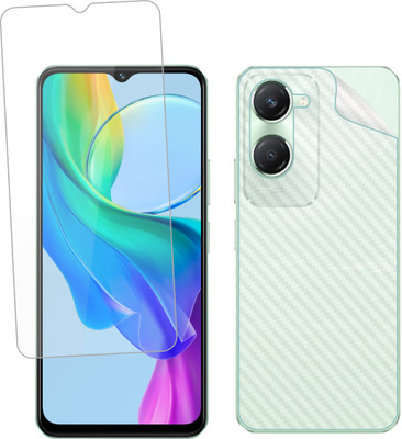 Ten To 11 Front and Back Screen Guard for ViVO Y28e 5G, ViVO Y28e 5G [Back Carbon Fiber](Pack of 2)