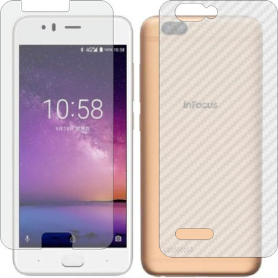 ZINGTEL Front and Back Screen Guard for INFOCUS A3 (Front Matte Finish & Back 3d Carbon Fiber)(Pack of 2)