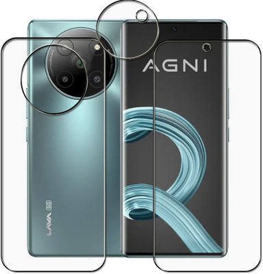 tombik Front and Back Screen Guard for UI65-Lava Agni 2 5G -FB-LENS(Pack of 3)