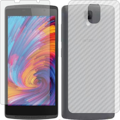 Mobling Front and Back Screen Guard for INTEX JEWEL (Front 9H Hardness Matte & Carbon Fiber Skin for Back)(Pack of 2)