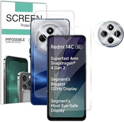 GLAMEECH Front and Back Screen Guard for Redmi 14c 5G, Redmi 14c, Redmi14c 5G(Pack of 3)