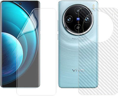 ARBAN Front and Back Screen Guard for vivo X100 Pro 5G (1 HYDROGEL SCREEN PROTECTOR WITH 1 CARBON FIBER SKIN)(Pack of 1)