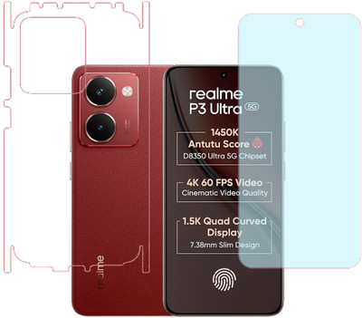 SPRITZEN Front and Back Screen Guard for Realme P3 Ultra 5G, Front Matte Back Clear(Pack of 2)