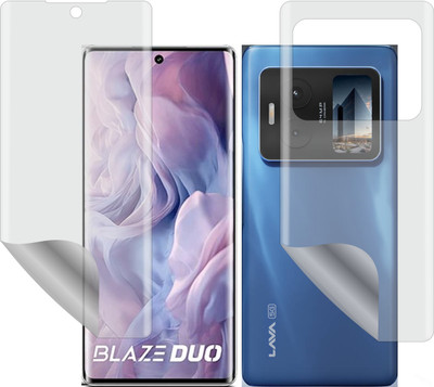 Mobling Front and Back Screen Guard for Lava Blaze Duo(Pack of 1)