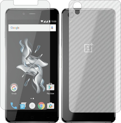 Mobling Front and Back Screen Guard for ONEPLUS X (Front 9H Hardness Matte & Carbon Fiber Skin for Back)(Pack of 2)