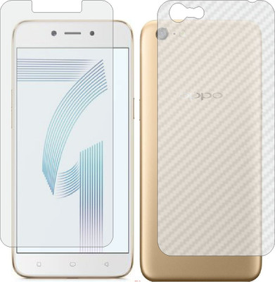 Mobling Front and Back Screen Guard for OPPO A71 (Front 9H Hardness Matte & Carbon Fiber Skin for Back)(Pack of 2)