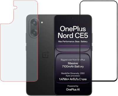 KARTRAY Front and Back Screen Guard for OnePlus Nord CE5 5G, Edge to Edge Tempered Glass, Back Screen Guard With Matte Finish(Pack of 2)