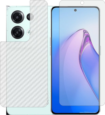 MOBART Front and Back Screen Guard for OPPO RENO8 PRO CPH2357 (Front Matte Finish & Back 3d Carbon Fiber)(Pack of 2)