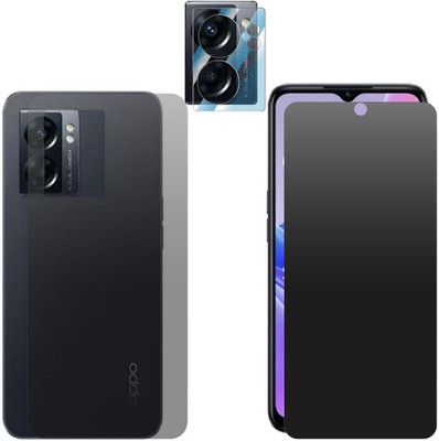 FCS Front and Back Screen Guard for OPPO K10 5G Front+Back+Camera (Matte)(Pack of 3)