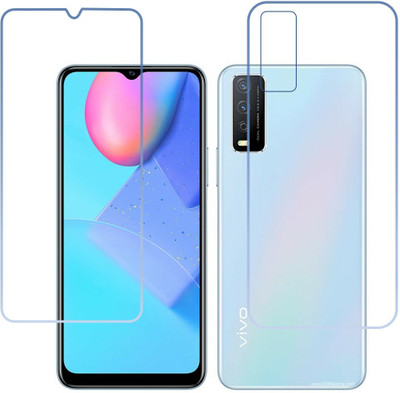 DVTECH Front and Back Screen Guard for 9H Crystal Clear Front And Carbon Fiber BackVivo Y12a(Pack of 1)
