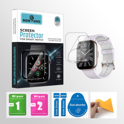 SOMTONE Front and Back Screen Guard for Amazfit Active 1.75 inch Smartwatch 2 PROTECTOR + 2 WIPES + 2 DUST REMOVAL STICKER + 1 WIPER(Pack of 2) SOMTONE Front and Back Screen Guard for Amazfit Active 1.75 inch Smartwatch 2 PROTECTOR + 2 WIPES + 2 DUST REMOVAL STICKER + 1 WIPER(Pack of 2)