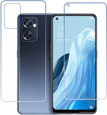 DVTECH Front and Back Screen Guard for 9H Crystal Clear Front And Carbon Fiber BackOppo Reno7 SE 5G(Pack of 1)