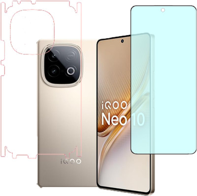 VAYUVAULT Front and Back Screen Guard for Iqoo Neo 10, Matte glass, Back Screen Guard Glossy finish, Back Screen Guard With Side(Pack of 2)