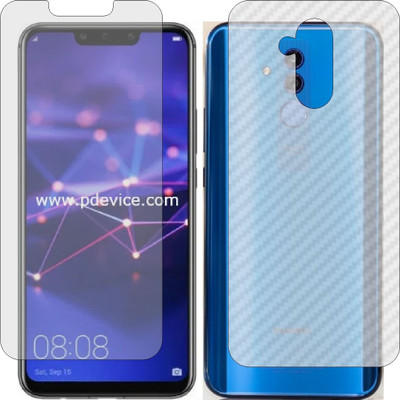 Mobling Front and Back Screen Guard for HUAWEI MATE 20 LITE (Front 9H Hardness Matte & Carbon Fiber Skin for Back)(Pack of 2)