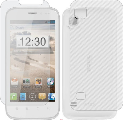 Mobling Front and Back Screen Guard for INTEX AQUA FLASH (Front 9H Hardness Matte & Carbon Fiber Skin for Back)(Pack of 2)