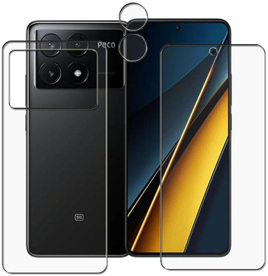 S9HUB Front and Back Screen Guard for POCO X6 PRO 5G(Pack of 2)