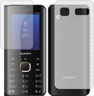 ZINGTEL Front and Back Screen Guard for TAMBO S2440 (Front Matte Finish & Back 3d Carbon Fiber)(Pack of 2)