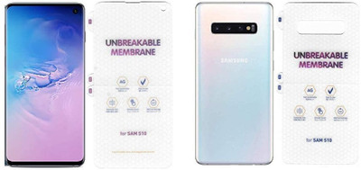 VOSKI Front and Back Screen Guard for Samsung Galaxy S10 Matte Finish Unbreakable Membrane Front Back Screen Guard(Pack of 1)