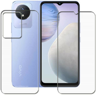 DVTECH Front and Back Screen Guard for 9H Crystal Clear Front And TPU Backvivo Y02(Pack of 1)