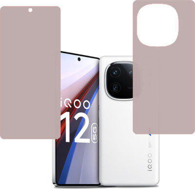 KARTRAY Front and Back Screen Guard for iQOO 12 5G, Matt(Pack of 2)