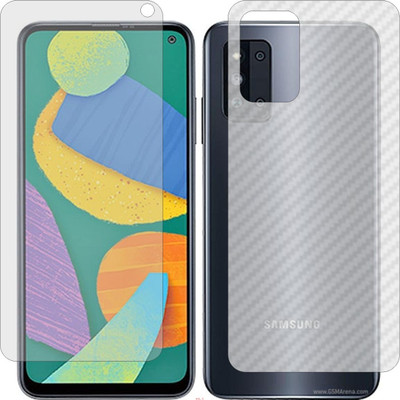 Mobling Front and Back Screen Guard for SAMSUNG GALAXY F52 5G SME5260 (Front 9H Hardness Matte & Carbon Fiber Skin for Back)(Pack of 2)