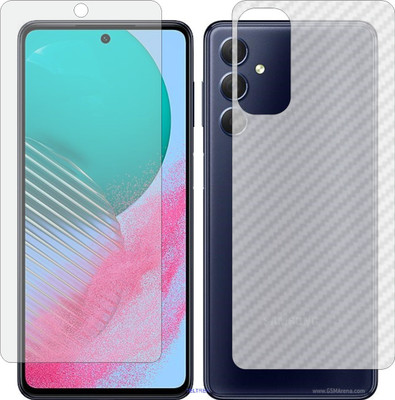 TELTREK Front and Back Screen Guard for GALAXY M54 5G (Front Matte Finish & Back 3d Carbon Fiber)(Pack of 2)