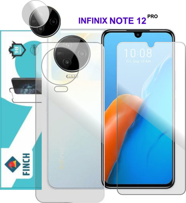 FINCH Front and Back Tempered Glass for INFINIX NOTE 12 PRO 4G(Pack of 3)