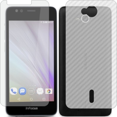 ZINGTEL Front and Back Screen Guard for INFOCUS M425 BINGO (Front Matte Finish & Back 3d Carbon Fiber)(Pack of 2)