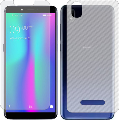 Mobling Front and Back Tempered Glass for LAVA Z62(Pack of 2)