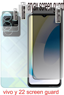 aryax Front and Back Screen Guard for Vivo Y22(Pack of 3)