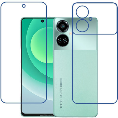 DVTECH Front and Back Screen Guard for 9H Crystal Clear Front And TPU BackTecno Camon 19 Pro 5G(Pack of 1)