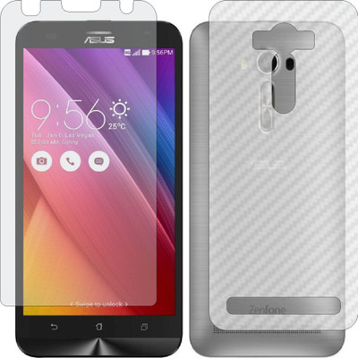 Mobling Front and Back Screen Guard for ASUS ZENFONE 2 LASER ZE551KL (Front 9H Hardness Matte & Carbon Fiber Skin for Back)(Pack of 2)
