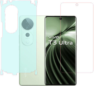 KARTRAY Front and Back Screen Guard for Vivo T3 Ultra 5G, Front Clear Back Matte(Pack of 2)
