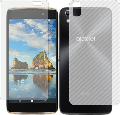 ZINGTEL Front and Back Screen Guard for ALCATEL IDOL 4S (Front Matte Finish & Back 3d Carbon Fiber)(Pack of 2)