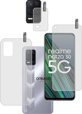 DORADO SHIELD Front and Back Screen Guard for realme narzo 30 5g front and back with camera(Pack of 3)