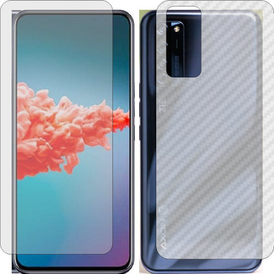 ZINGTEL Front and Back Screen Guard for ZTE AXON 30 PRO 5G (Front Matte Finish & Back 3d Carbon Fiber)(Pack of 2)