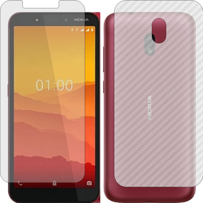 Mobling Front and Back Tempered Glass for Nokia C2(Pack of 2)