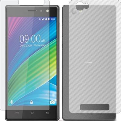 Mobling Front and Back Screen Guard for LAVA X41 PLUS (Front 9H Hardness Matte & Carbon Fiber Skin for Back)(Pack of 2)