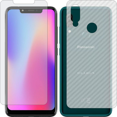 MOBART Front and Back Screen Guard for PANASONIC ELUGA RAY 810 (Front Matte Finish & Back 3d Carbon Fiber)(Pack of 2)