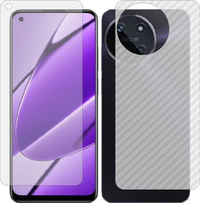 TELTREK Front and Back Screen Guard for Realme 11 4G (Matte Front & Carbon Fiber Back Skin Combo)(Pack of 2)