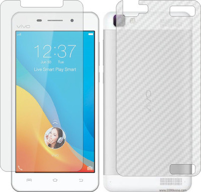 ZINGTEL Front and Back Screen Guard for VIVO Y37 (Front Matte Finish & Back 3d Carbon Fiber)(Pack of 2)