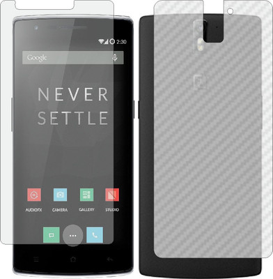 MOBART Front and Back Screen Guard for ONEPLUS ONE (Front Matte Finish & Back 3d Carbon Fiber)(Pack of 2)