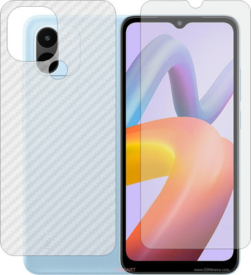 MOBART Front and Back Screen Guard for XIAOMI REDMI A2 PLUS 23028RN4DI (Front Matte Finish & Back 3d Carbon Fiber)(Pack of 2)