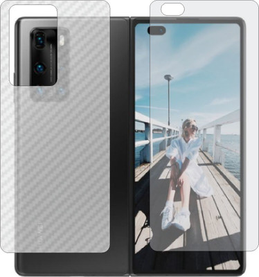 ZINGTEL Front and Back Screen Guard for HONOR MATE X2 (Front Matte Finish & Back 3d Carbon Fiber)(Pack of 2)